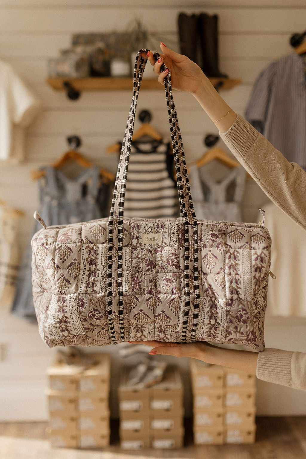Bonita Patchwork Quilted Weekend Bag