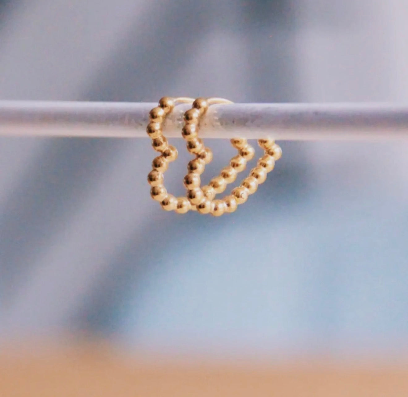 Gold Heart | Hoops