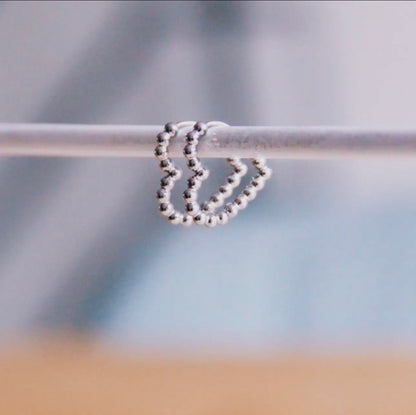Silver Heart | Hoops