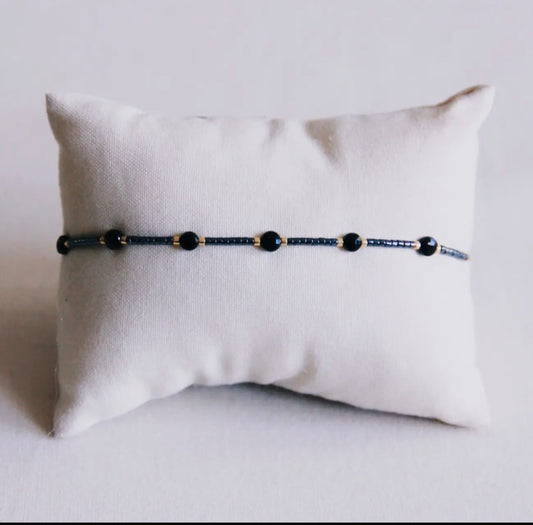 Black Miyuki | Bracelet