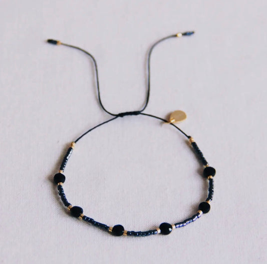 Black Miyuki | Bracelet
