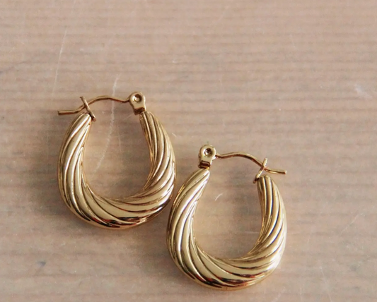 Twisted Oval | Hoops