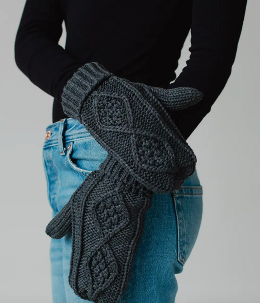 Dark Grey Knit | Mittens