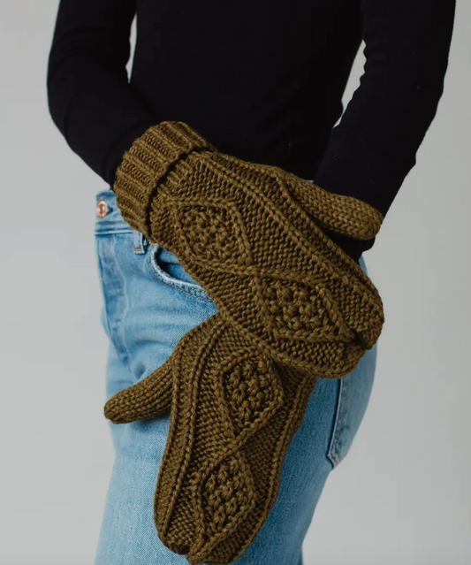 Olive Knit | Mittens