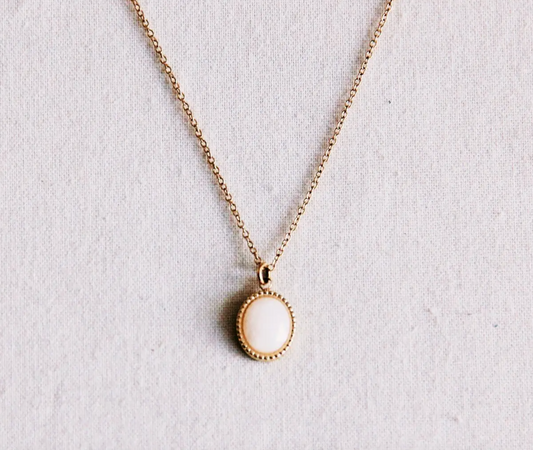 Oval Natural Stone | Necklace