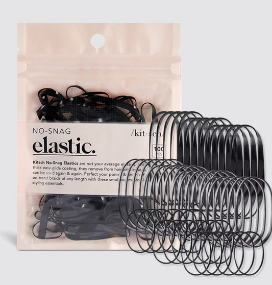 100 Black No Snag | Hair Elastics
