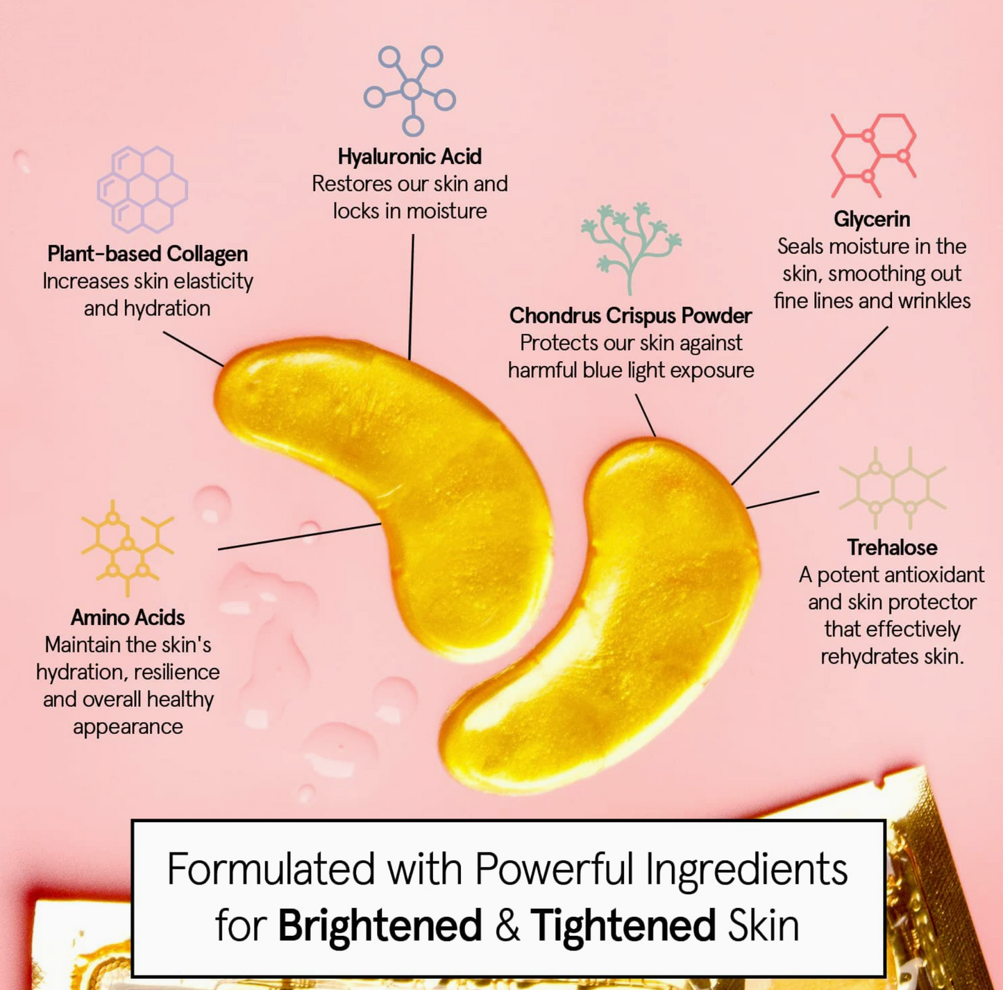 Gold Energizing | Under Eye Masks - 1 pair