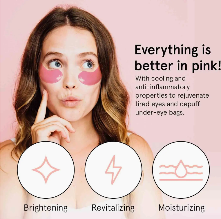 Pink Moisturizing | Under Eye Masks - 1 Pair