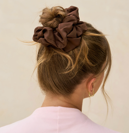 Black + Chocolate | Oversized Scrunchies