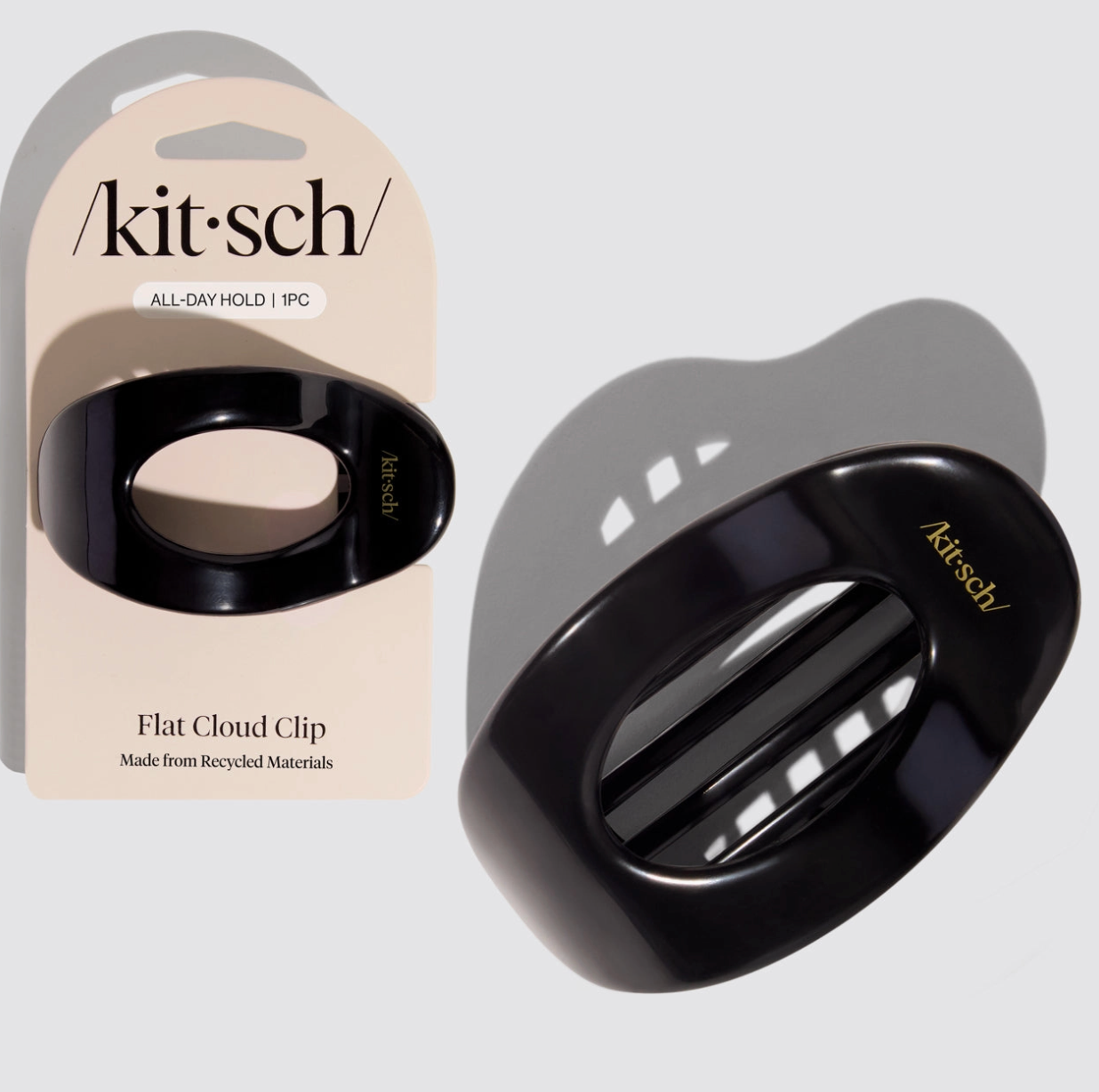 Black Flat Cloud Clip | Medium