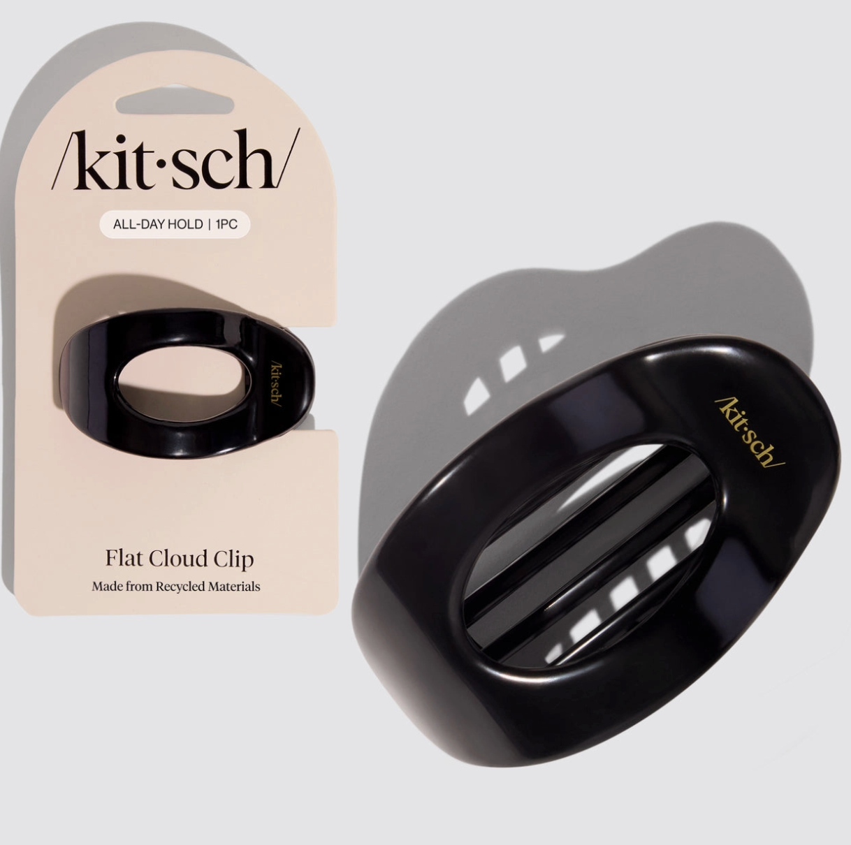 Black Flat Cloud Clip | Small