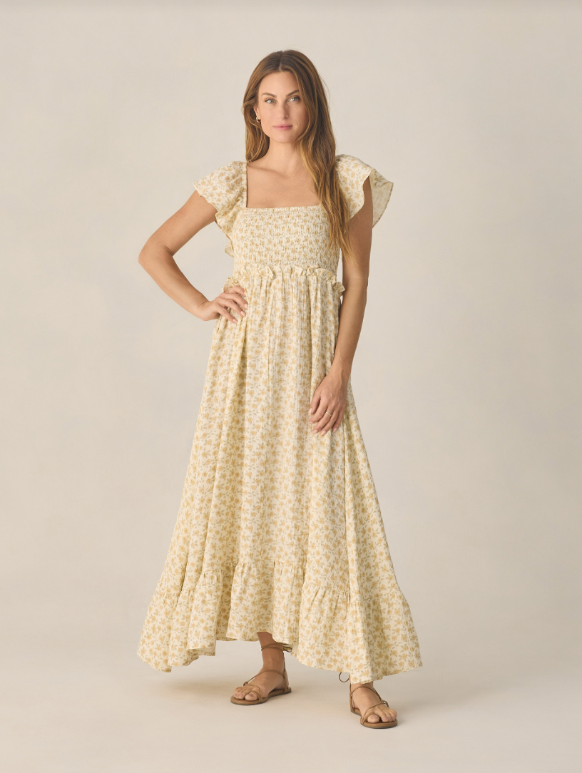 Francesca Dress | Yellow Floral