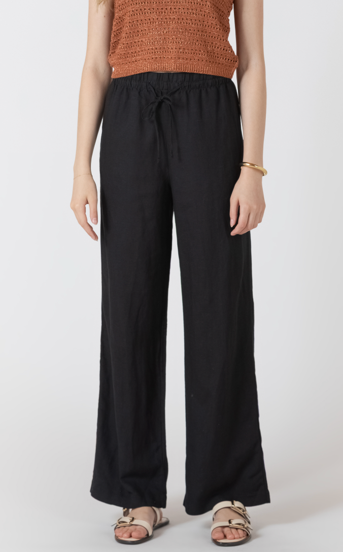 Black Linen | Trousers