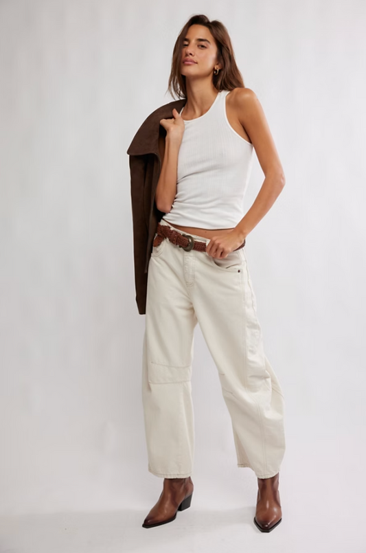 Good Luck | Mid Rise Barrel Pants