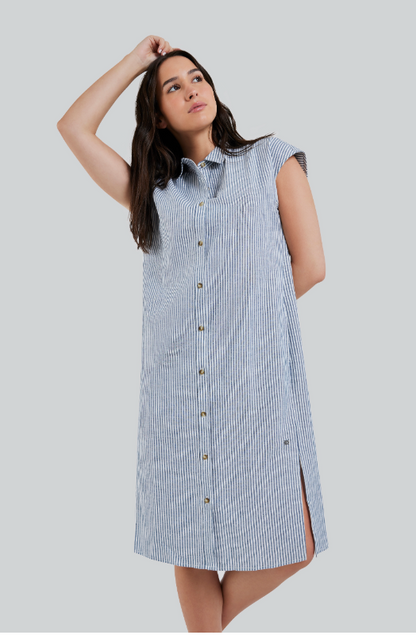 Navy Blue Stripe Shirt | Dress