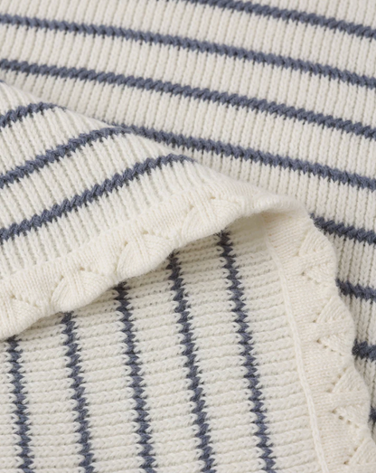 Knit Vest | Marine Stripe