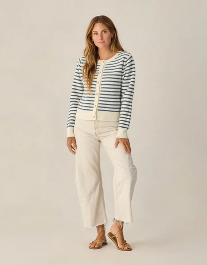Classic Cardigan | Marine Stripe