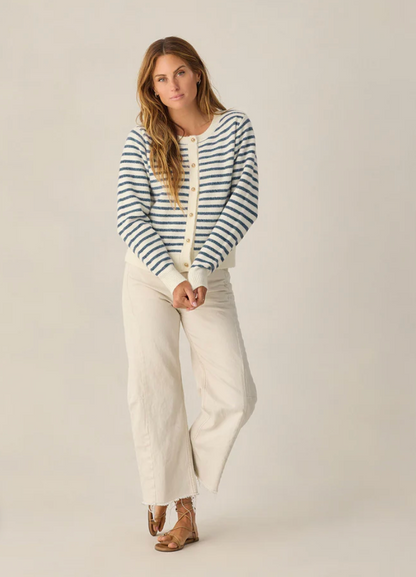 Classic Cardigan | Marine Stripe