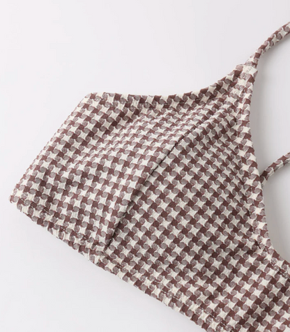 Alba Bikini Bottoms | Chocolate Houndstooth