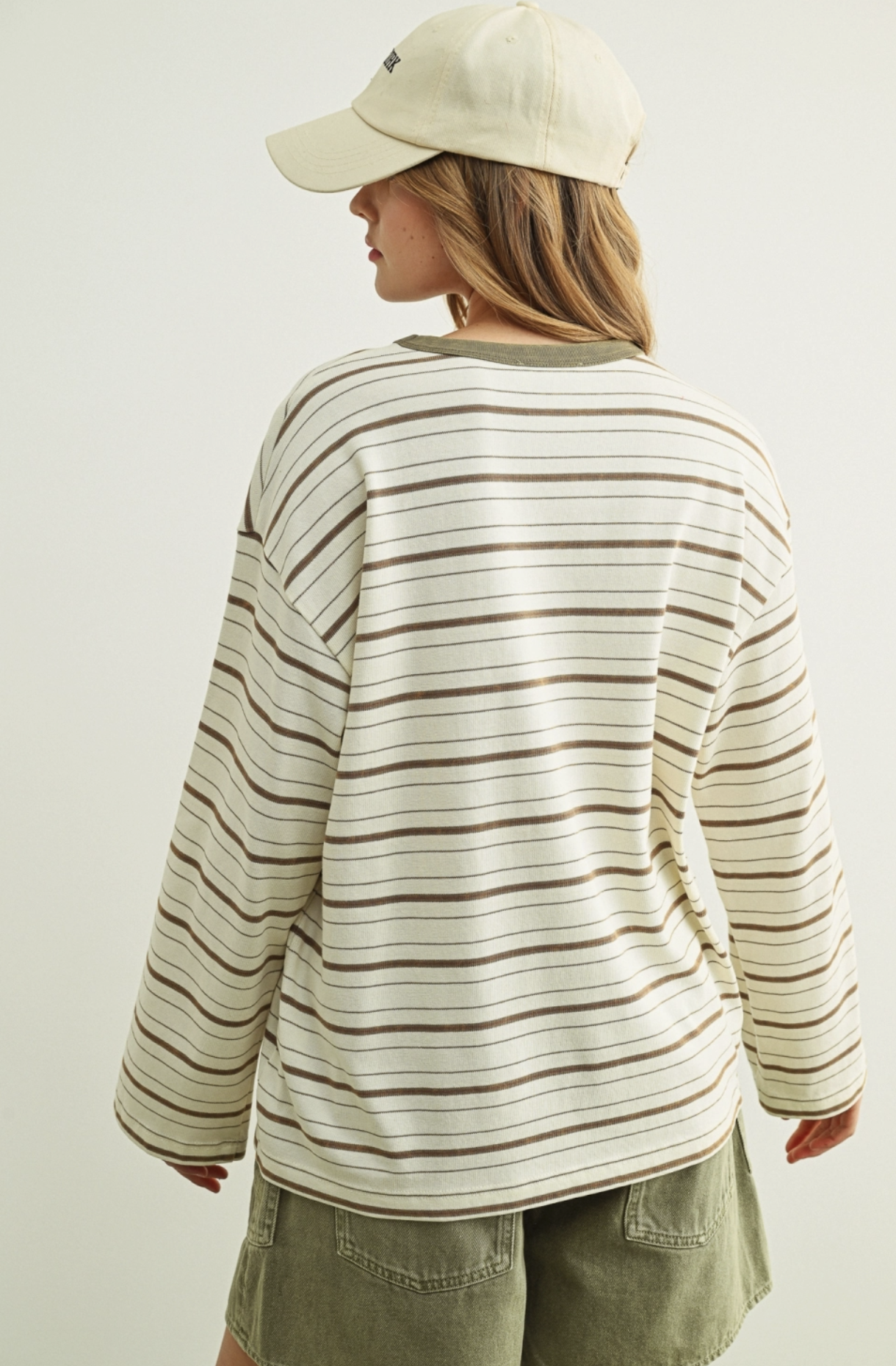Patti | Striped Longsleeve Green