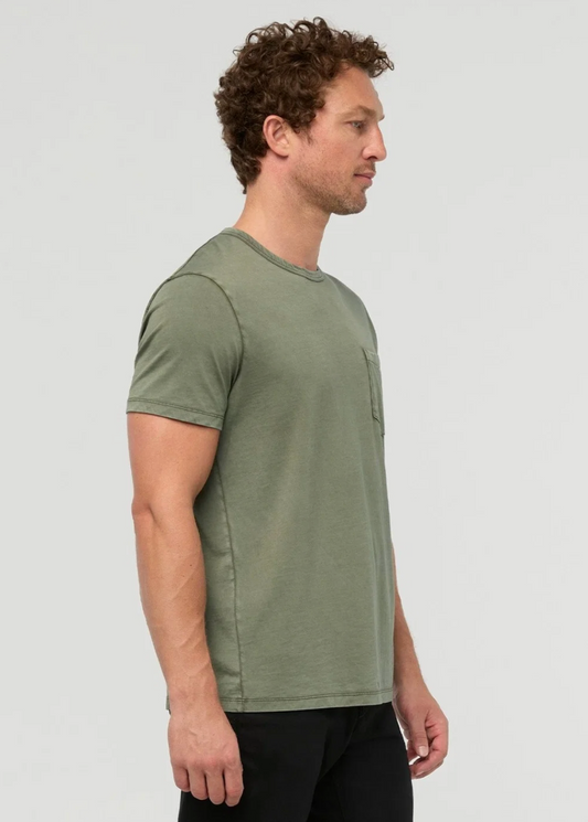 Pima Cotton Pocket Tee | Washed Kelp