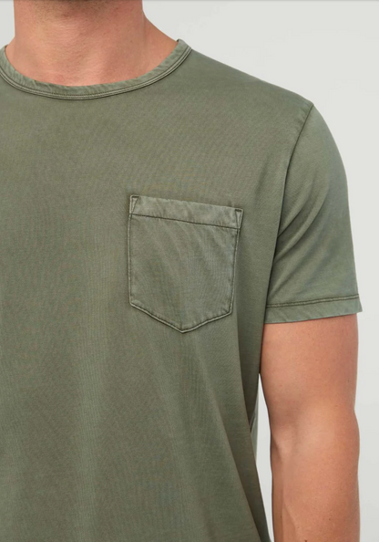 Pima Cotton Pocket Tee | Washed Kelp