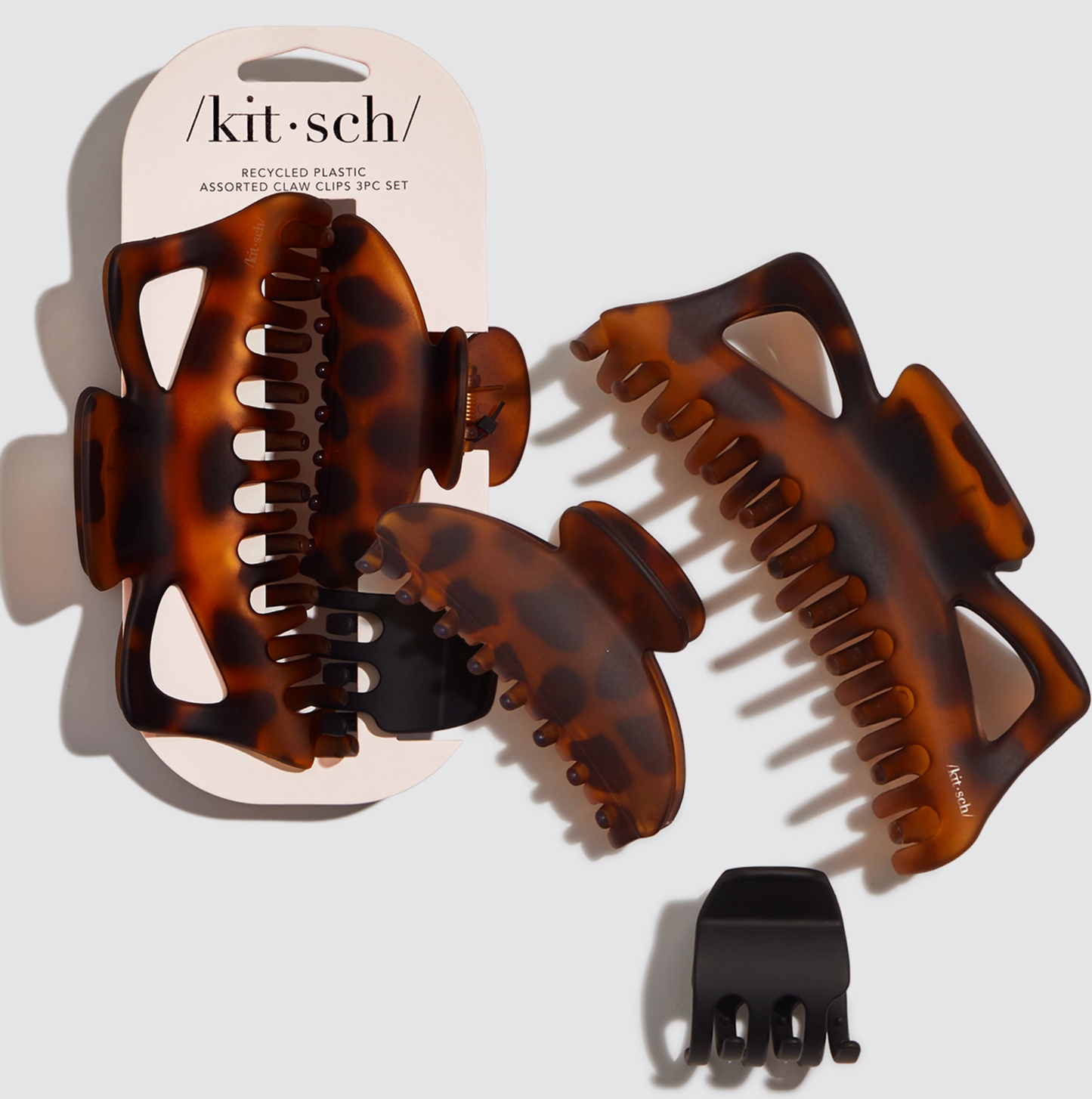 Recycled Plastic Assorted Claw Clips | 3PCS