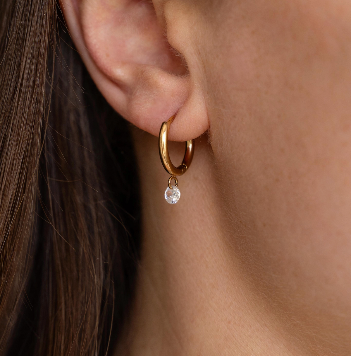 Stone Pendant | Hoops