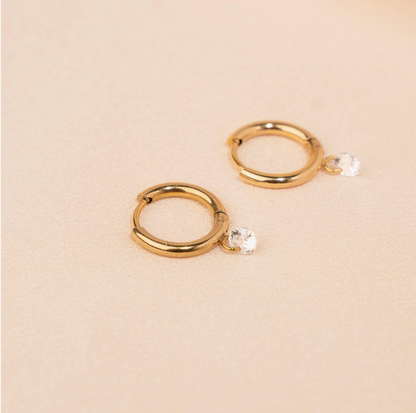 Stone Pendant | Hoops