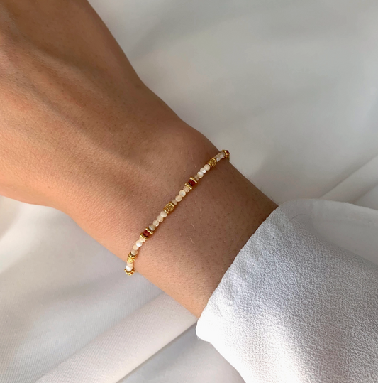White Pearl Beaded | Bracelet