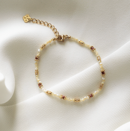 White Pearl Beaded | Bracelet