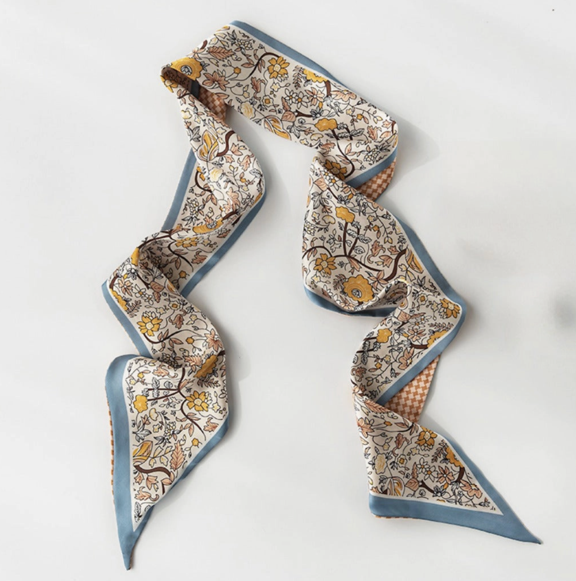 PRE ORDER: Printed Neck Scarf | Blue Floral