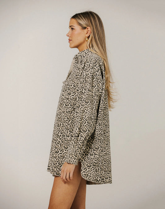 Shania Jacket | Washed Leopard