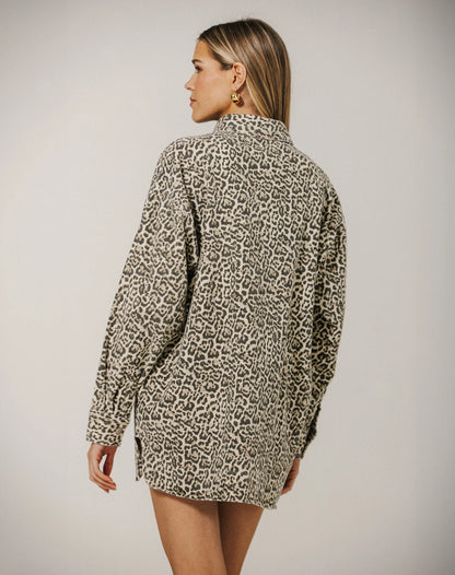 Shania Jacket | Washed Leopard