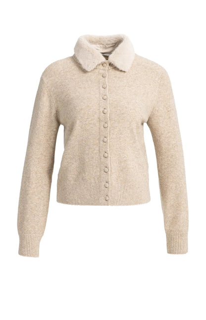 Lori | Cardigan + Detachable Fur Collar