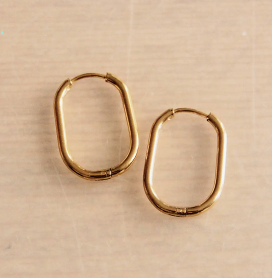 Gold Oval | Hoops
